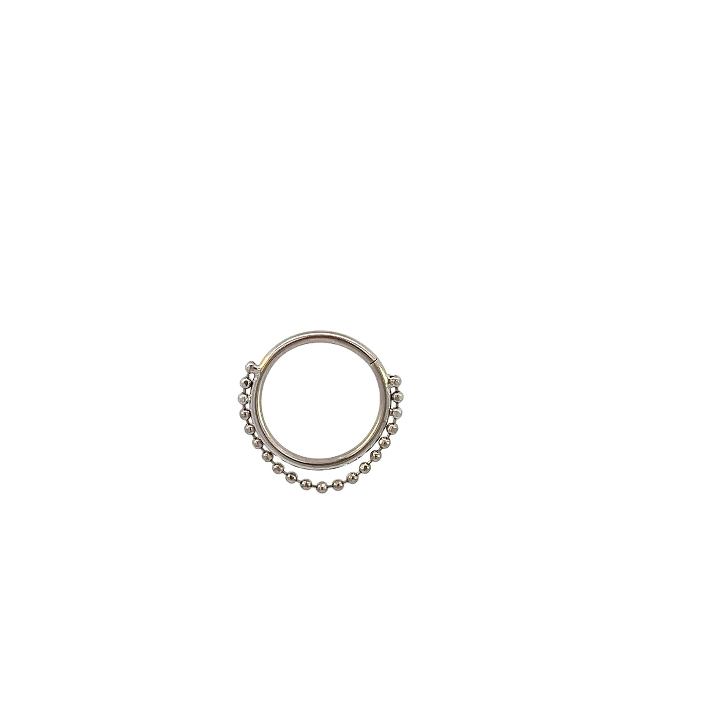 Diamond Cut Ball 1mm - 14k White Gold - Seam Ring